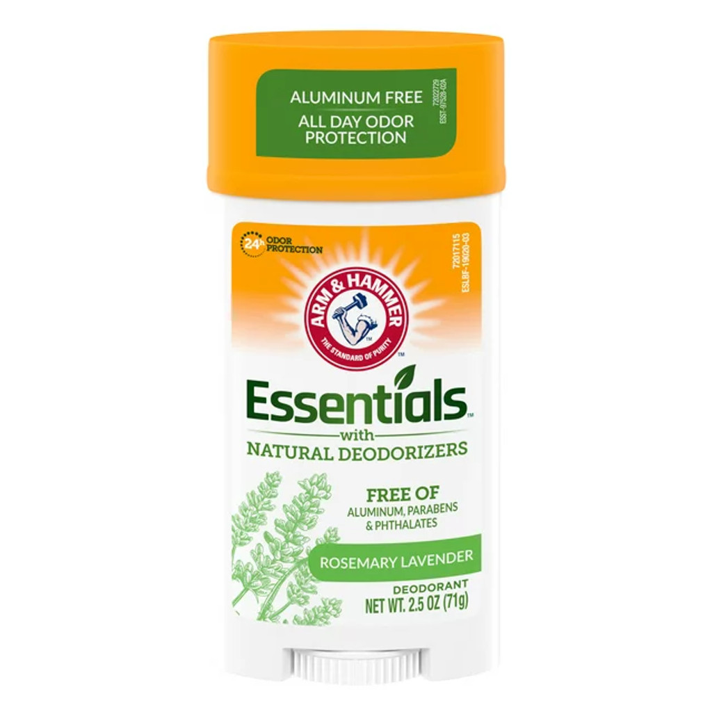 Déodorant BL Arm & Hammer 2,5 oz Essentials Romarin Lavande - Paquet de 3