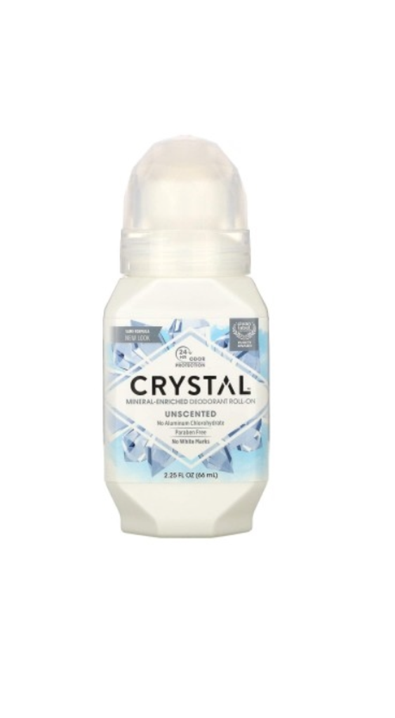 Crystal deodorant roll-on ongeparfumeerd 2,25 oz x 2 tellen