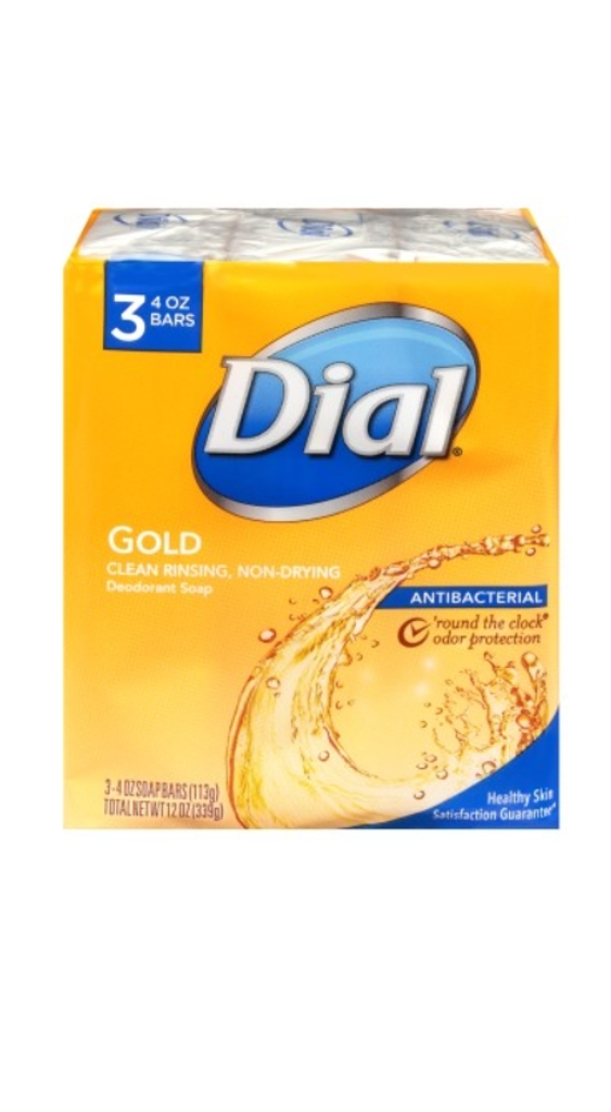 Dial Bar Soap Gold 4oz 3 Count X 3 Counts 