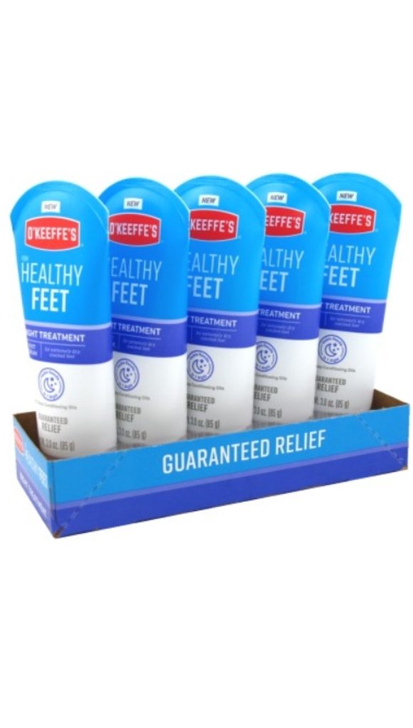 O' Keeffes Soin de nuit pour pieds sains, tube de 3 oz