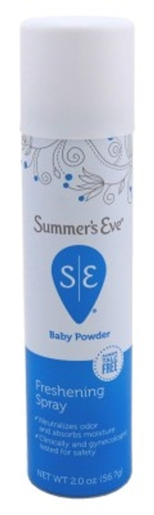 Spray rafraîchissant Summers Eve 2oz de poudre pour bébé