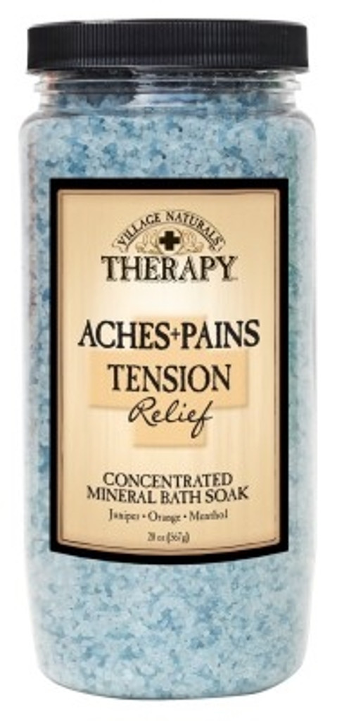 Village Nat. Aches + Pains Tension Relief Bath Soak 20oz