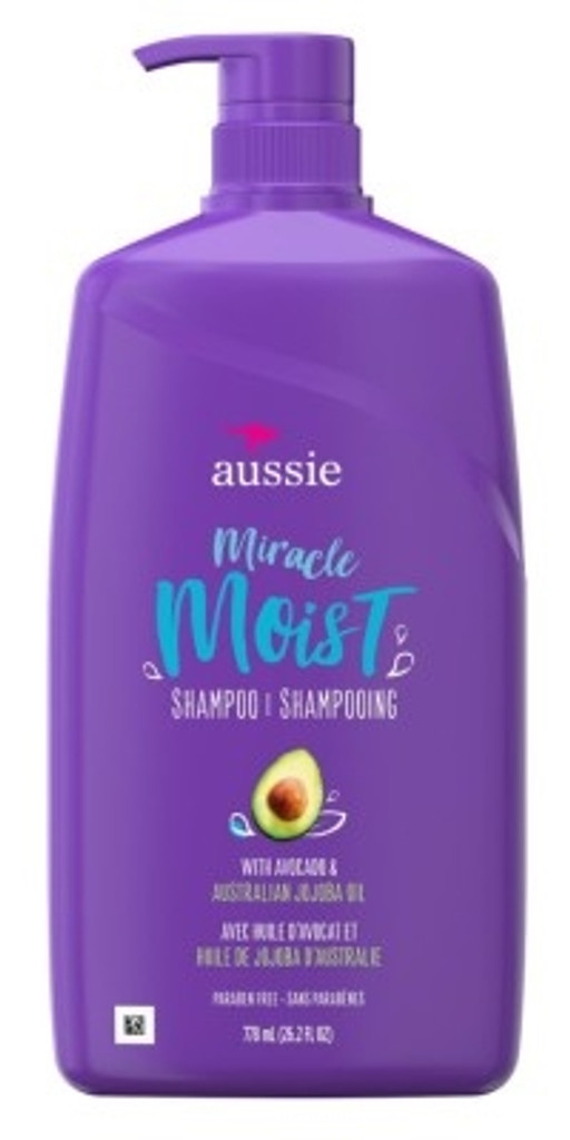  Aussie shampooing miracle humide pompe 26,2 oz x 3 unités