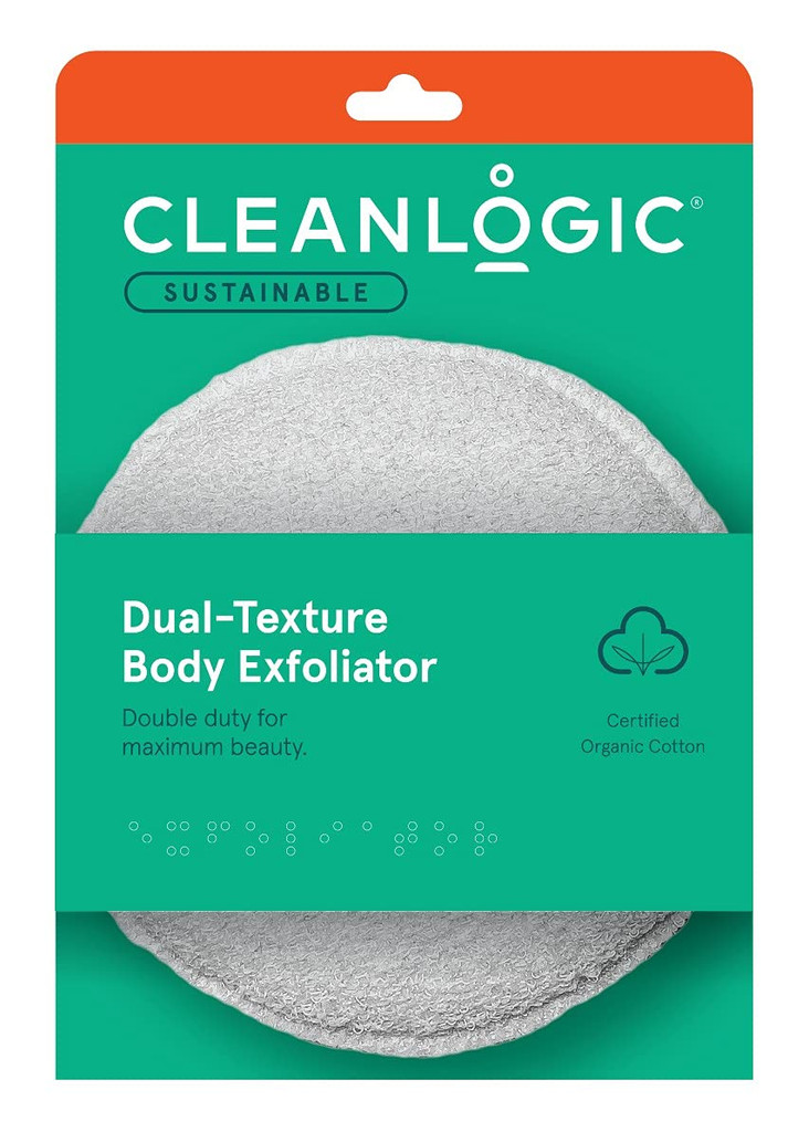 Clean Logic lichaamsexfoliator met dubbele textuur, 3 tellen