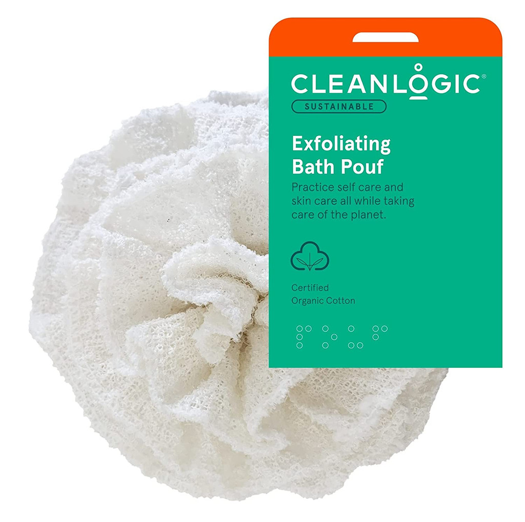 Puf de baño exfoliante Clean logic 3 unidades