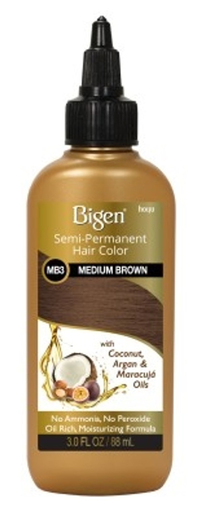 Bigen Semi-Permanent Haircolor #Mb3 Medium Brown 3oz X 3 Counts 