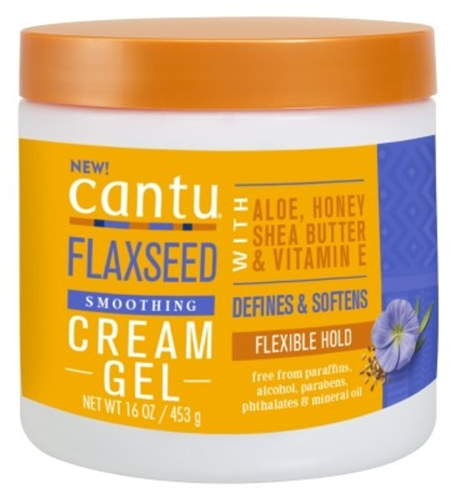 Cantu Flaxseed Cream Gel 16oz Jar X 3 Counts