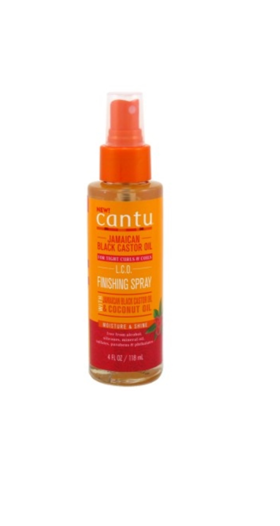 Cantu – Spray de finition à l'huile de ricin noire jamaïcaine, 4 oz x 3 unités