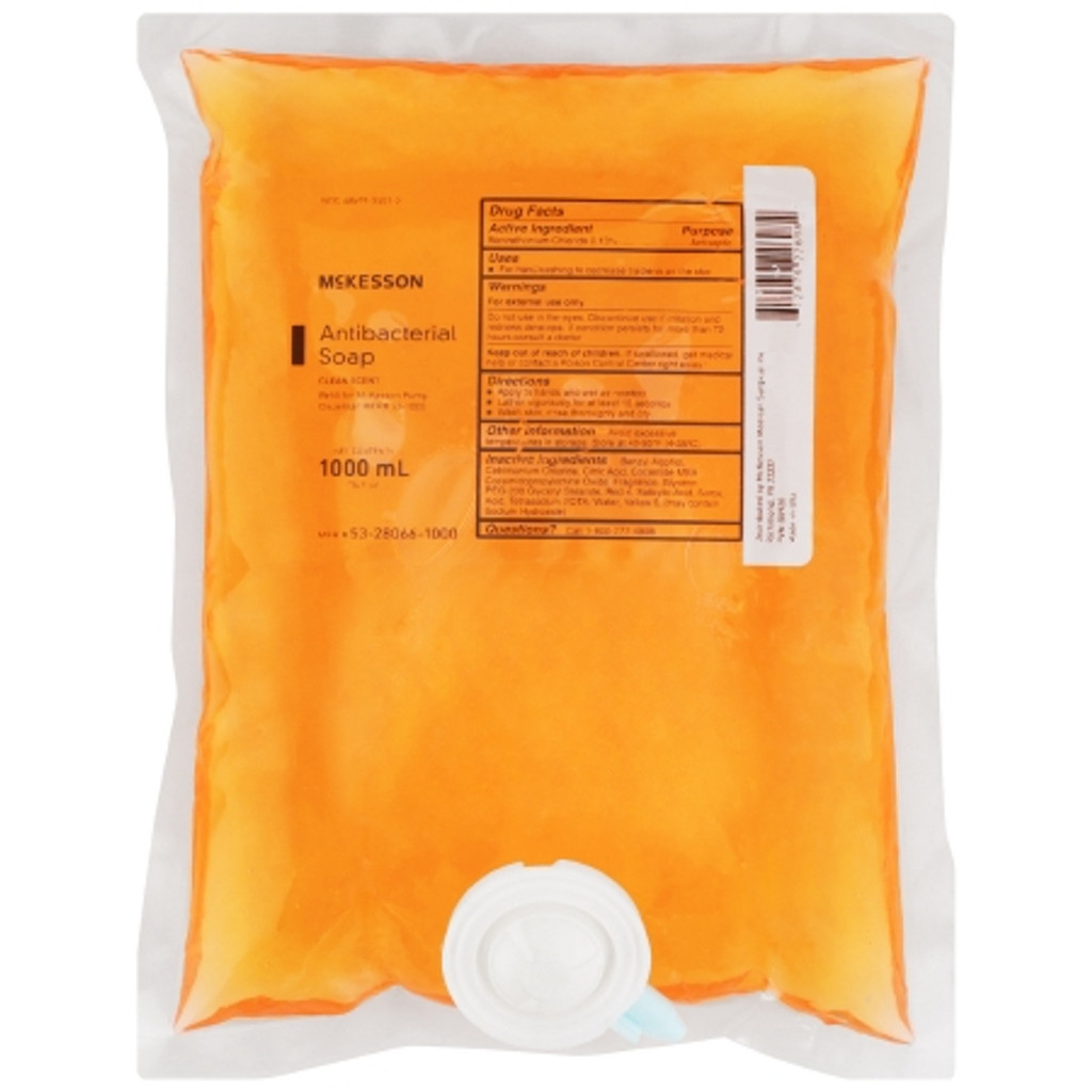 Antibacterial Soap McKesson Liquid 1,000 mL Dispenser Refill Bag Clean Scent
