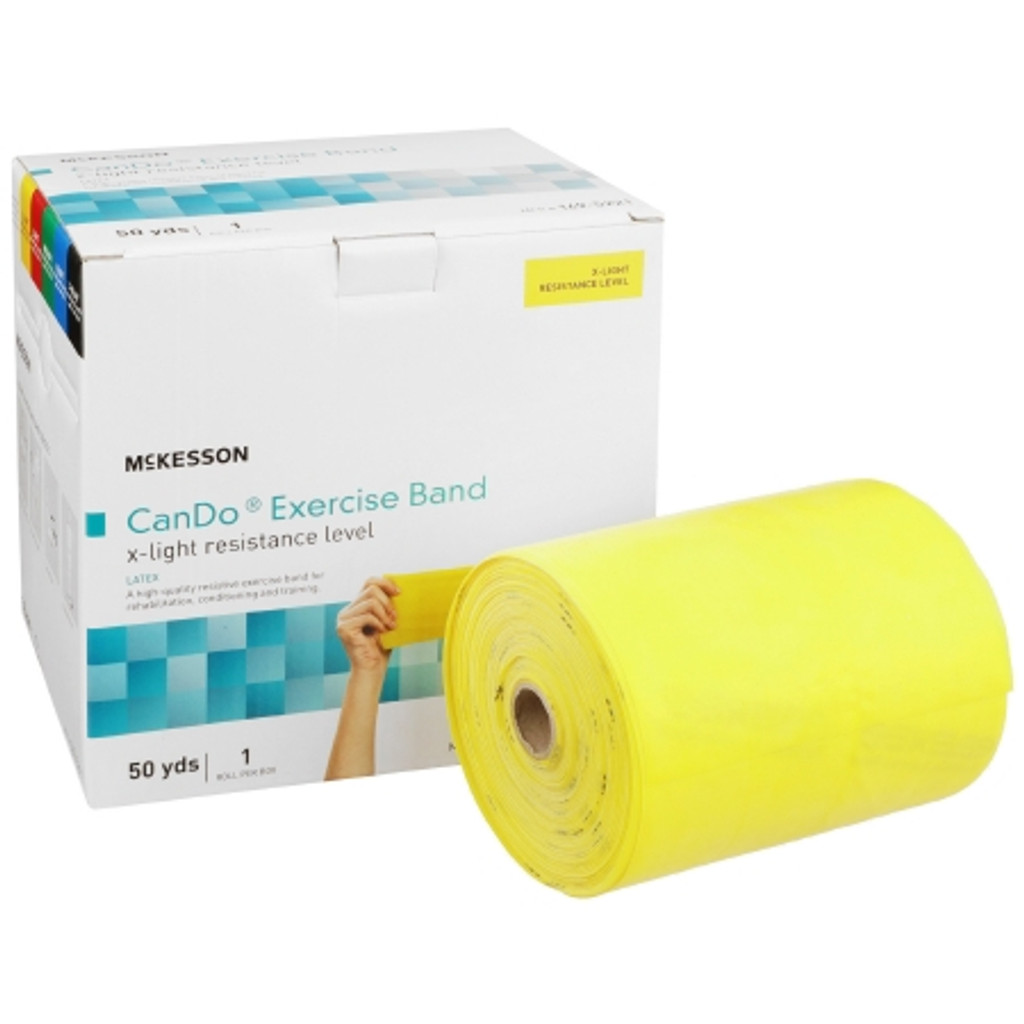 Exercise Resistance Band McKesson Yellow 5 Inch X 50 Yard X-Light Resistance
