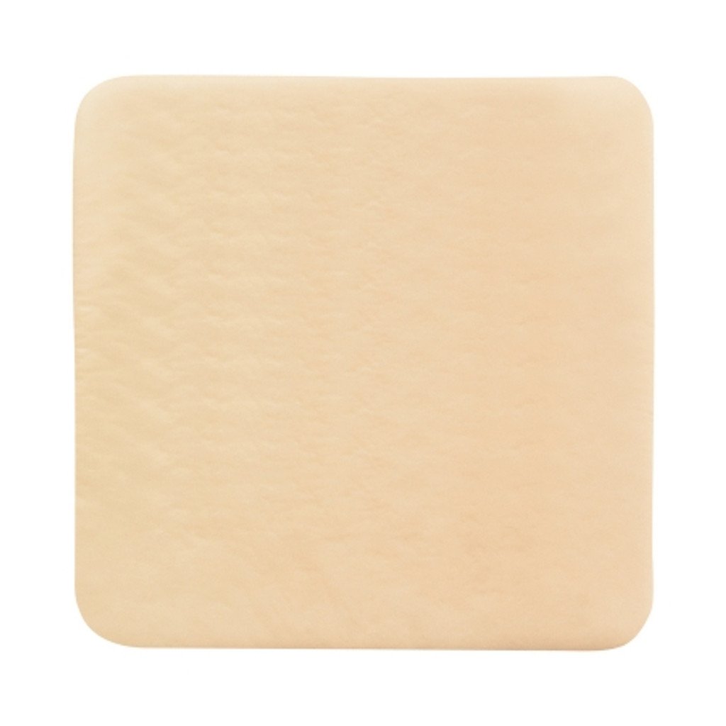 Pansement mince en mousse de silicone McKesson Lite 6 X 6 pouces carré adhésif en gel de silicone sans bordure stérile
