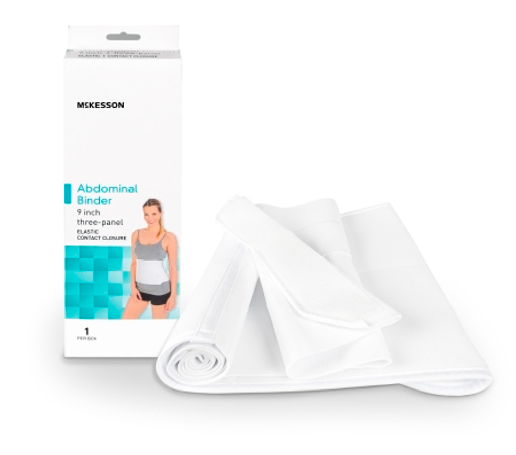 Abdominal Binder McKesson Large / X-Large Hook and Loop Closure 62 to 74 Inch Waist Circumference 9 Inch Adult
