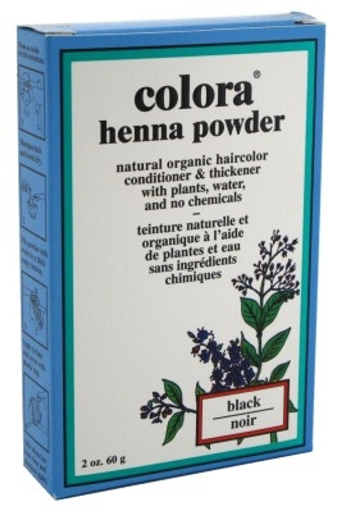 Colora poudre de henné couleur cheveux noir 2oz x 3 unités