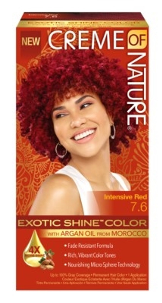 BL Creme Of Nature Color #7.6 Intense Red Exotic Shine - Pack of 3