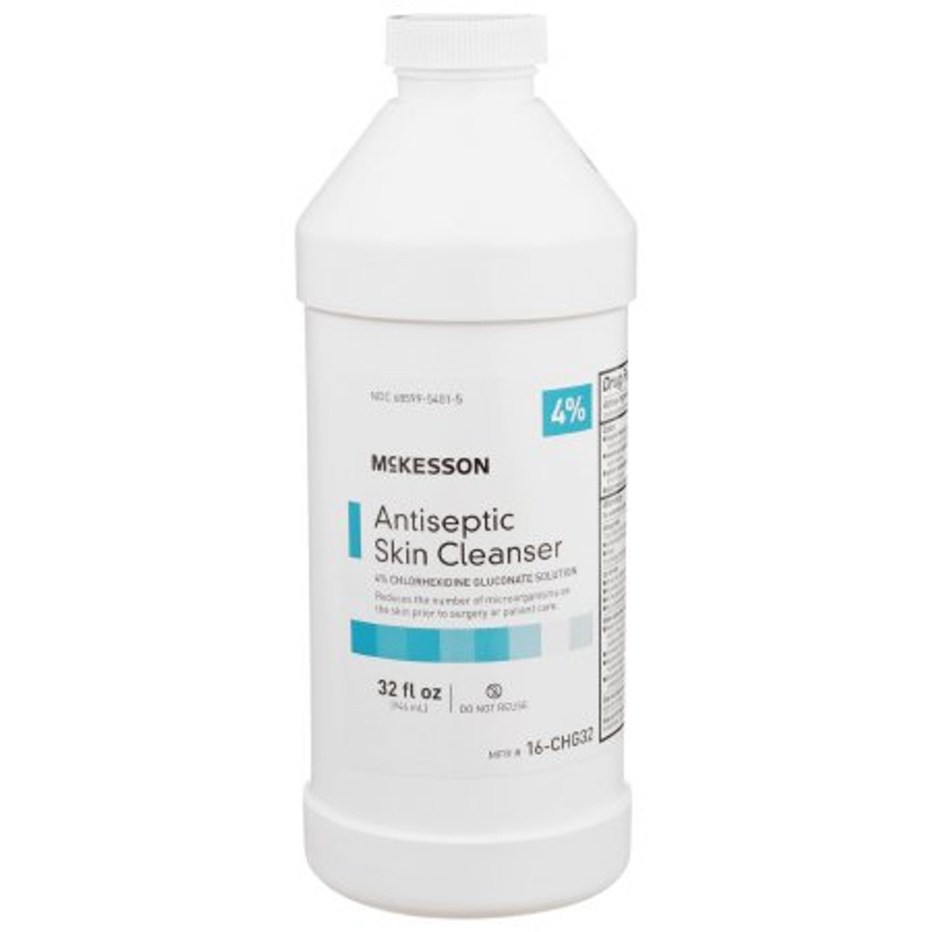 MCKDS ניקוי עור אנטיספטי McKesson 32 oz. בקבוק 4% חוזק CHG (כלורהקסידין גלוקונאט) / אלכוהול איזופרופיל לא סטרילי