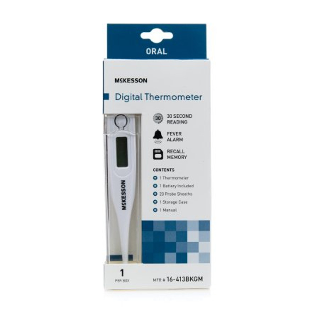 Thermomètre numérique à sonde orale mckesson portatif
