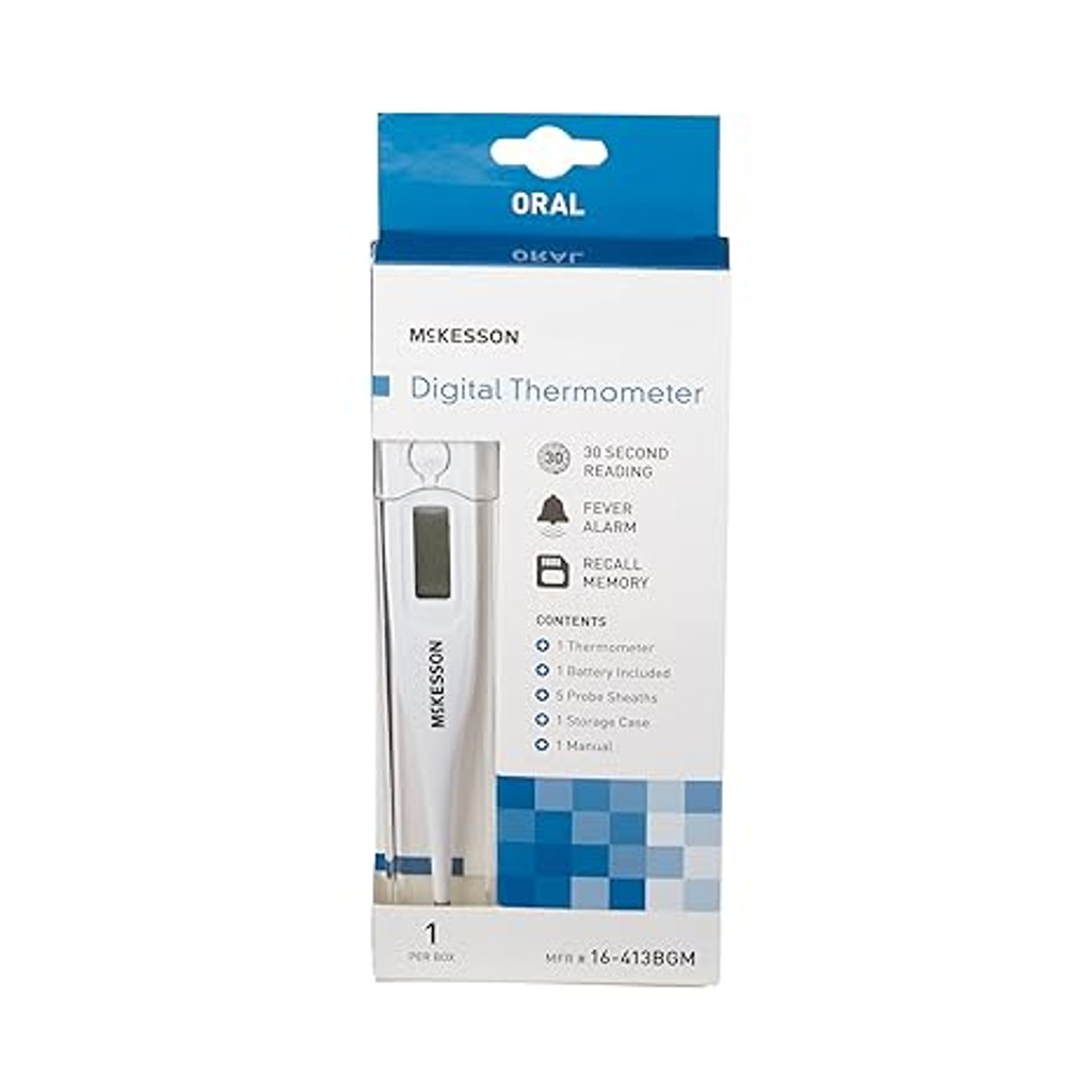 Digital Stick Thermometer McKesson Oral Probe Handheld
