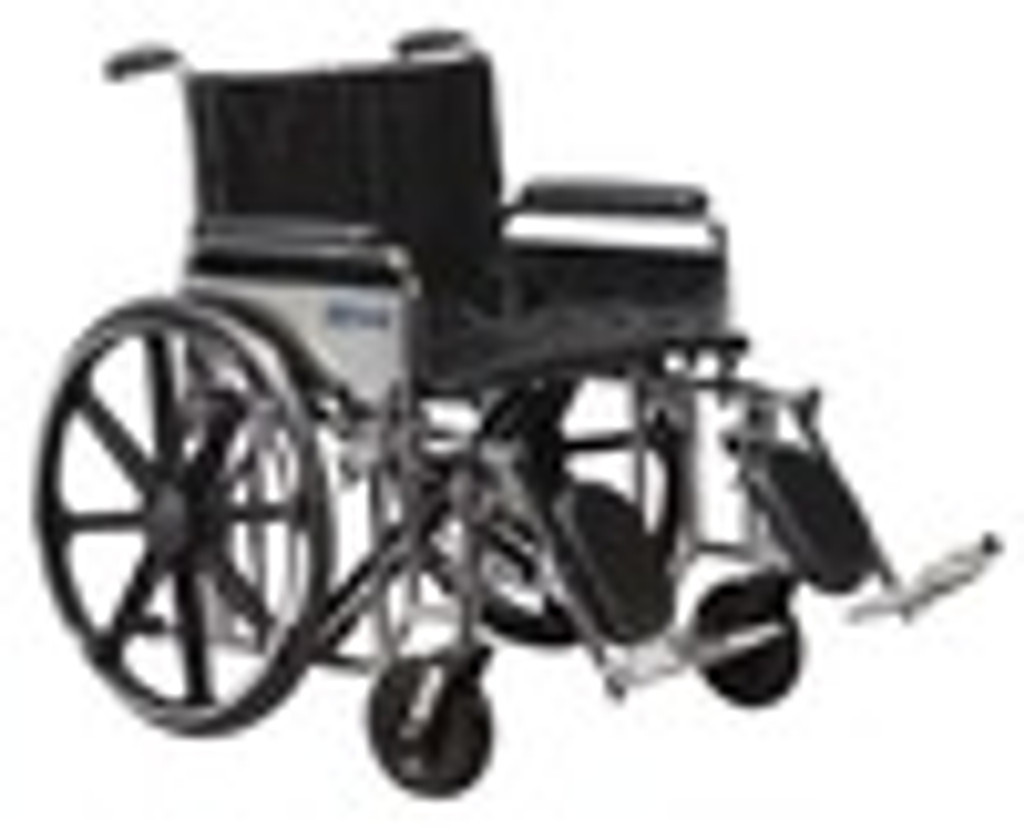 Fauteuil roulant extra robuste Drive Sentra de 22 po - Double essieu lorsqu'il est utilisé avec des roulettes Roulette en option vendue séparément DRVSTD22DFA-SF