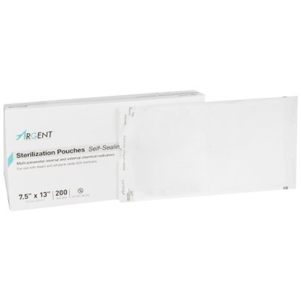 Sterilization Pouch McKesson Argent™ Sure-Check® Ethylene Oxide (EO) Gas / Steam 7-1/2 X 13 Inch Transparent / Blue Self Seal Paper / Film
