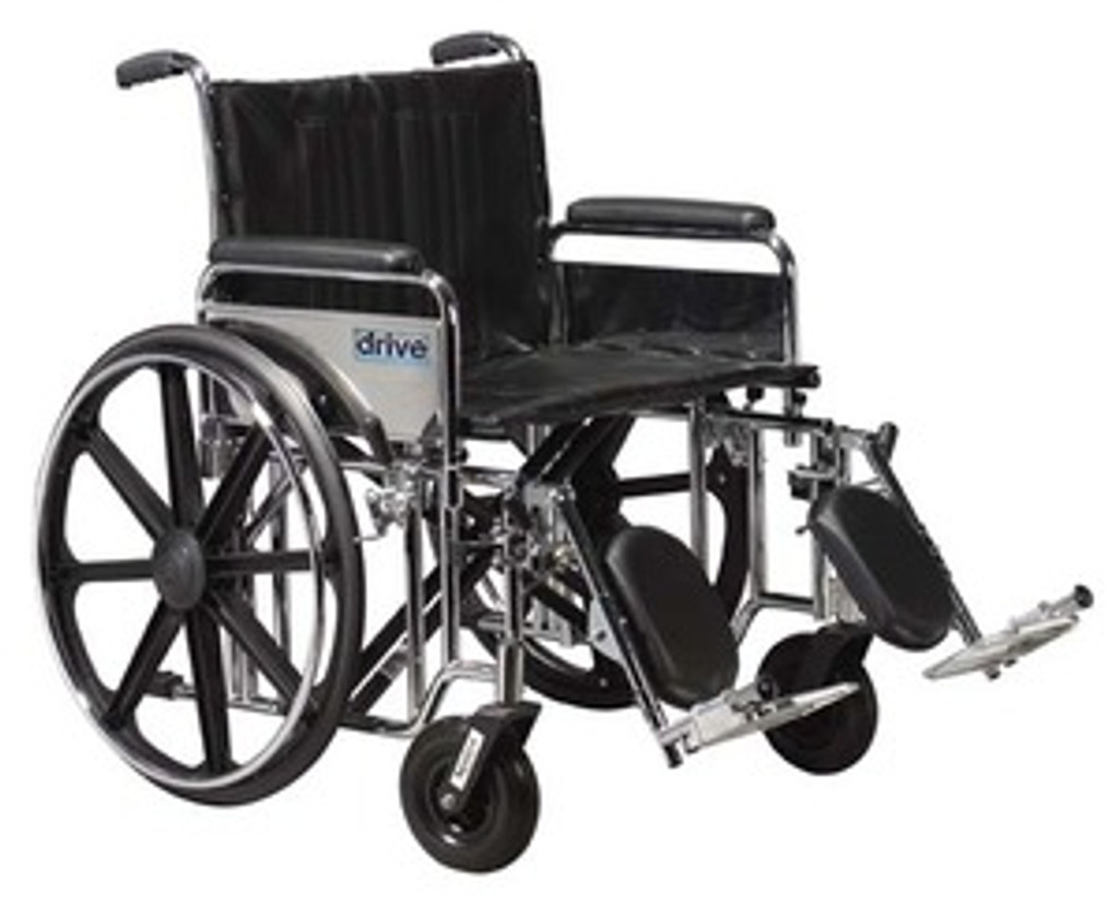 Drive Sentra 20'' Extra Heavy Duty Wheelchair - Dual Axle when used with Optional Caster Sold Separately
