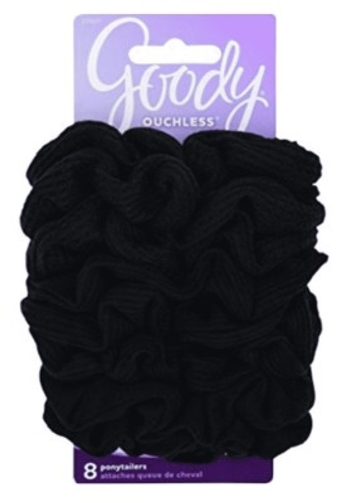 BL Goody #37027 Ouchless Scrunchies 8 Count Black (3 Pieces)