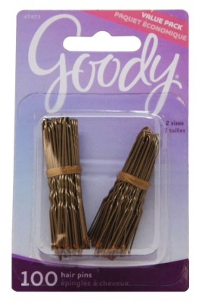 Bl goody #47473 grampos de cabelo castanhos 100 contagens (6 peças) 