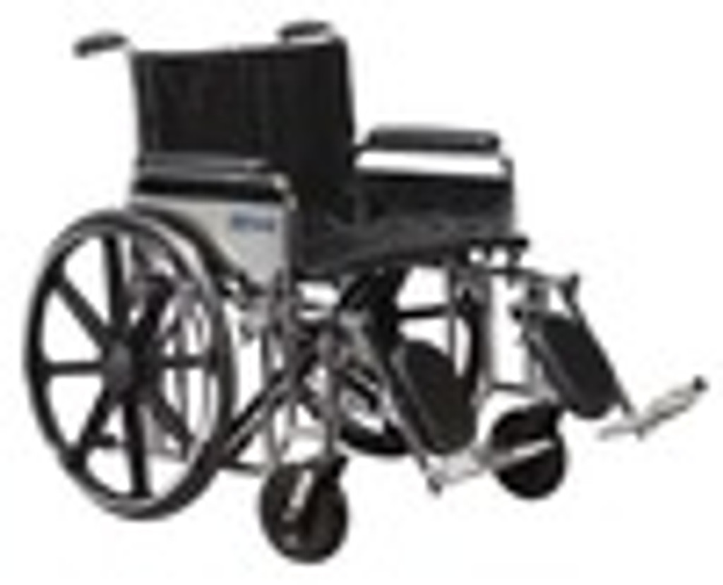 Drive Sentra 22'' Extra Heavy Duty Wheelchair- Dual Axle when used with Caster Optional Caster Sold Separately DRVSTD22ADDA-SF