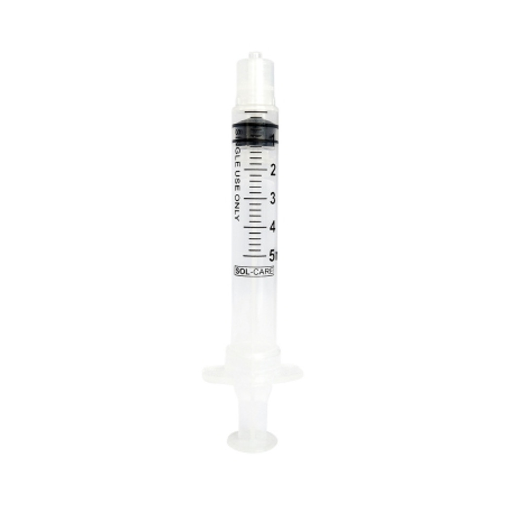 General Purpose Syringe Sol-Care™ 5 mL Individual Pack Luer Lock Tip Retractable Safety