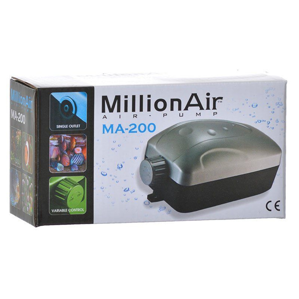 באמצעות משאבת אוויר aqua million ma200 - יציאת אוויר אחת (30 ליטר מיכל)