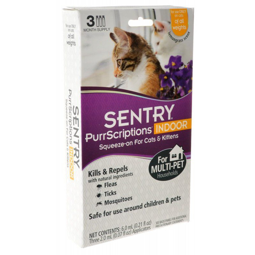 Sentry PurrScriptions Indoor Squeeze-On voor katten en kittens-3 Count