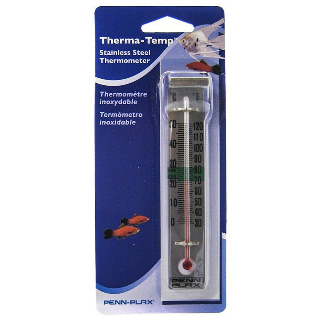 Thermomètre Penn Plax Therma-Temp en acier inoxydable