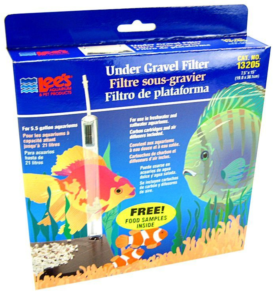 Filtre sous gravier Lees Original 15" de long x 7,5" de large (5,5 gallons)