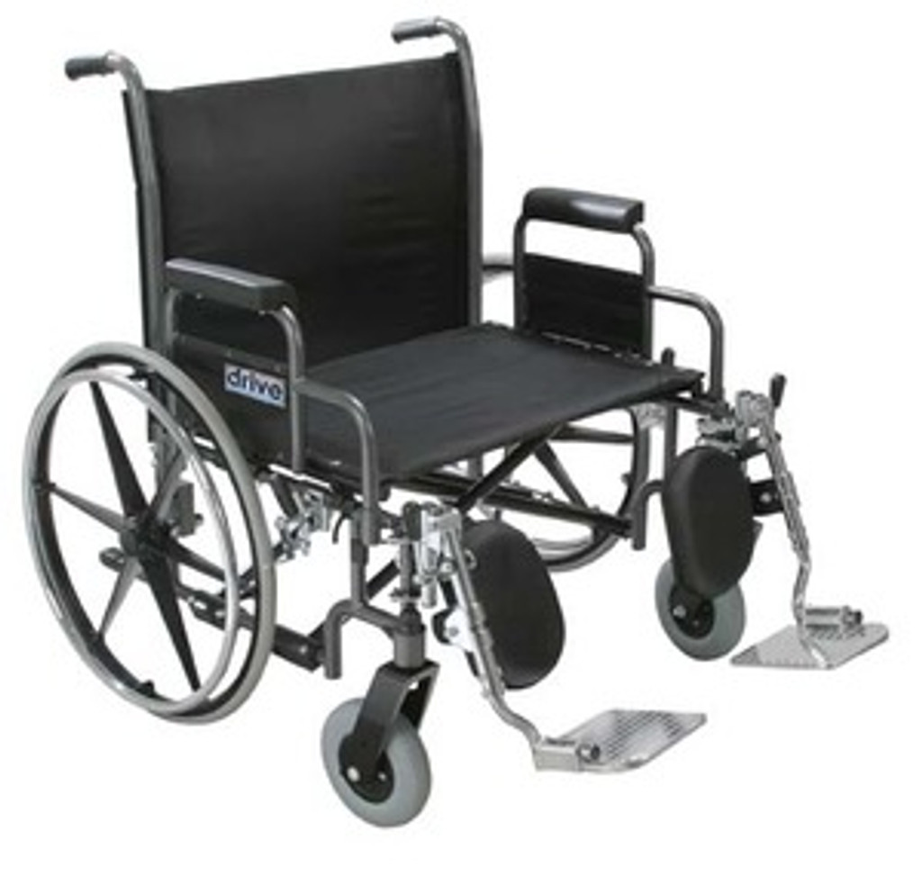 Drive sentra 28'' heavy-duty, extra brede rolstoel met dubbele as