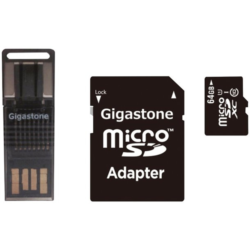  Gigastone Prime-serie microSD™-kaart 4-in-1-kit (64 GB)