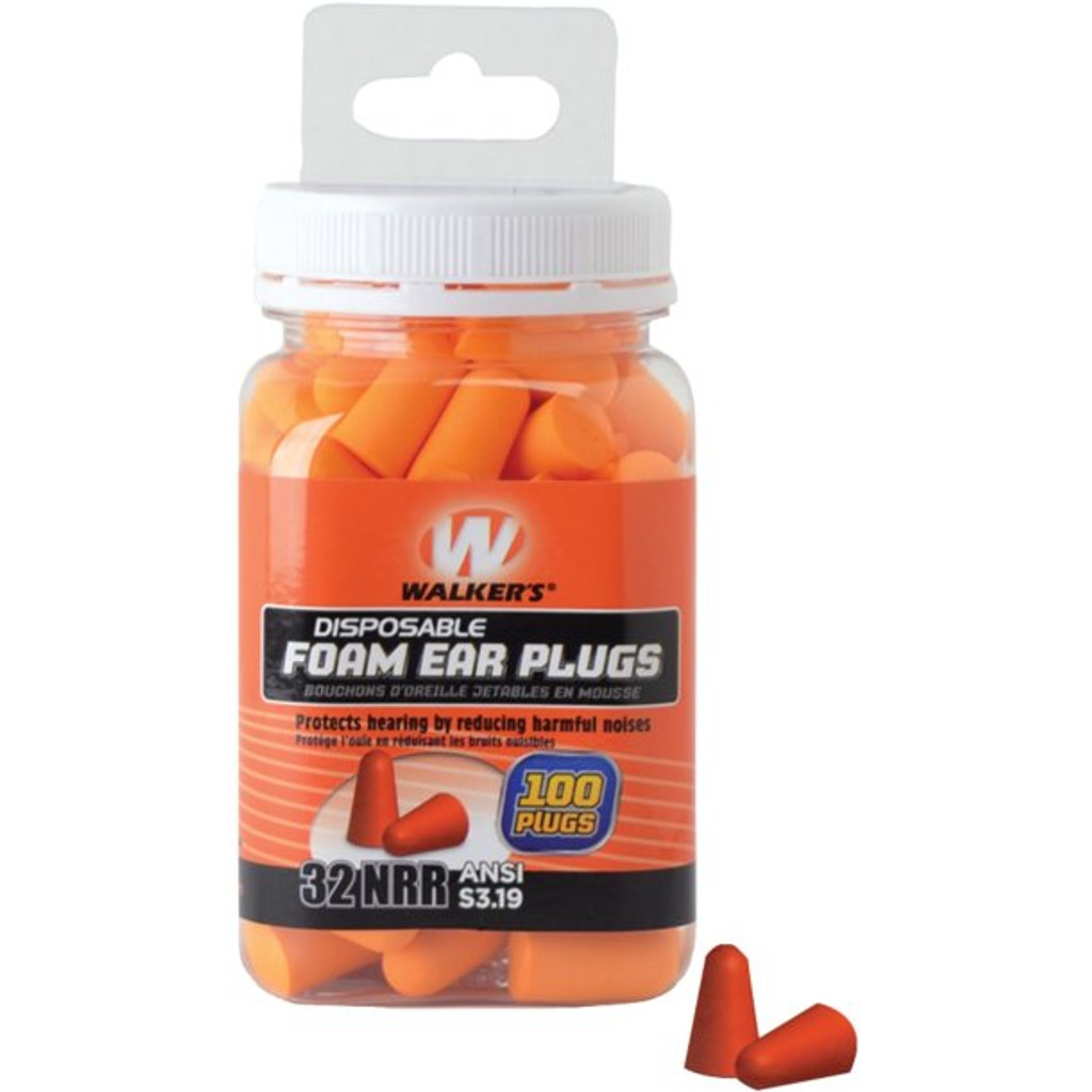 Bouchons d'oreille en mousse Walker's Game Ear, pot de 100 ct