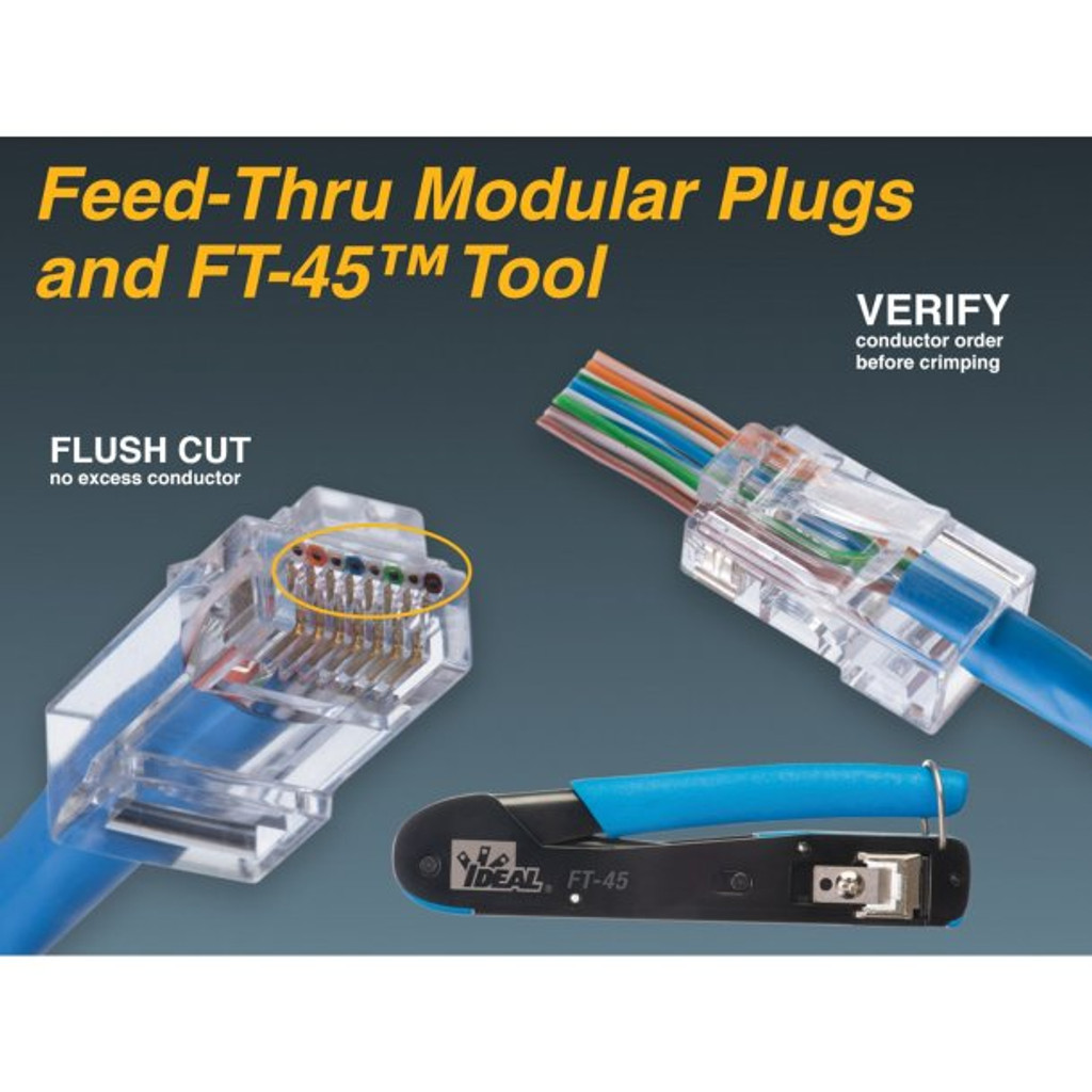 IDEAL Feed-Thru RJ-45 Installation Kit