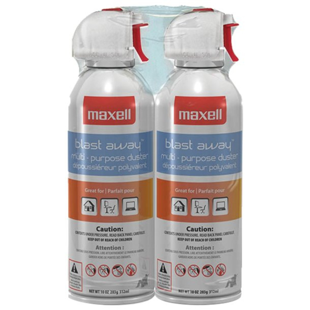 Maxell Blast Away Multipurpose Canned Air Dusters 10 Oz. (2 Pack)