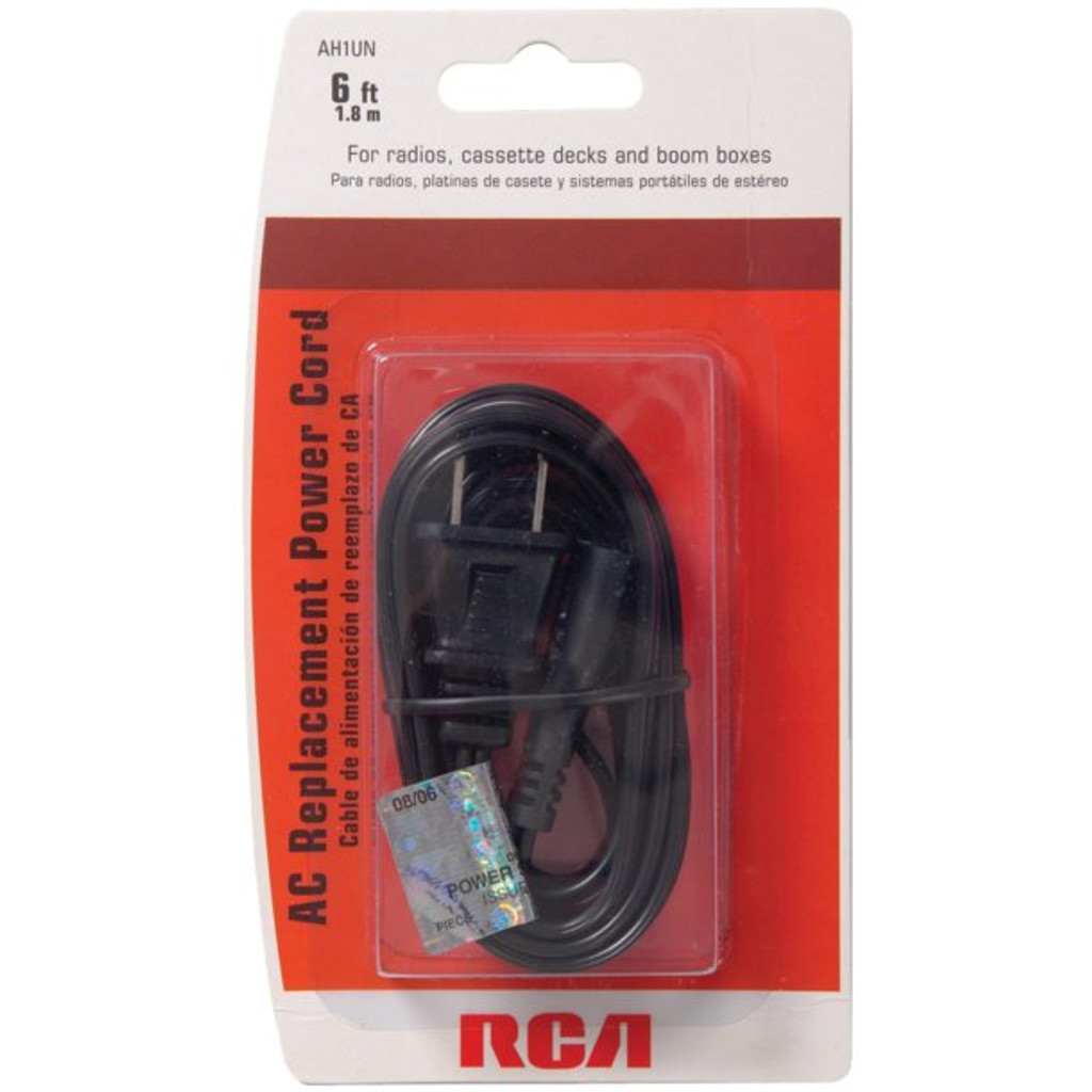 Rca universal erstatningsstrømledning 6 fot