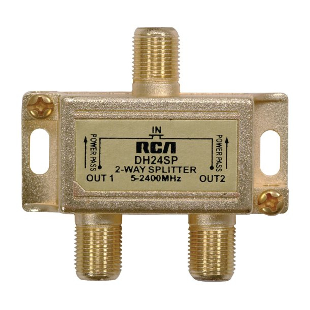 RCA 2-Way 2.4 GHz Bi-Directional Coaxial Splitter