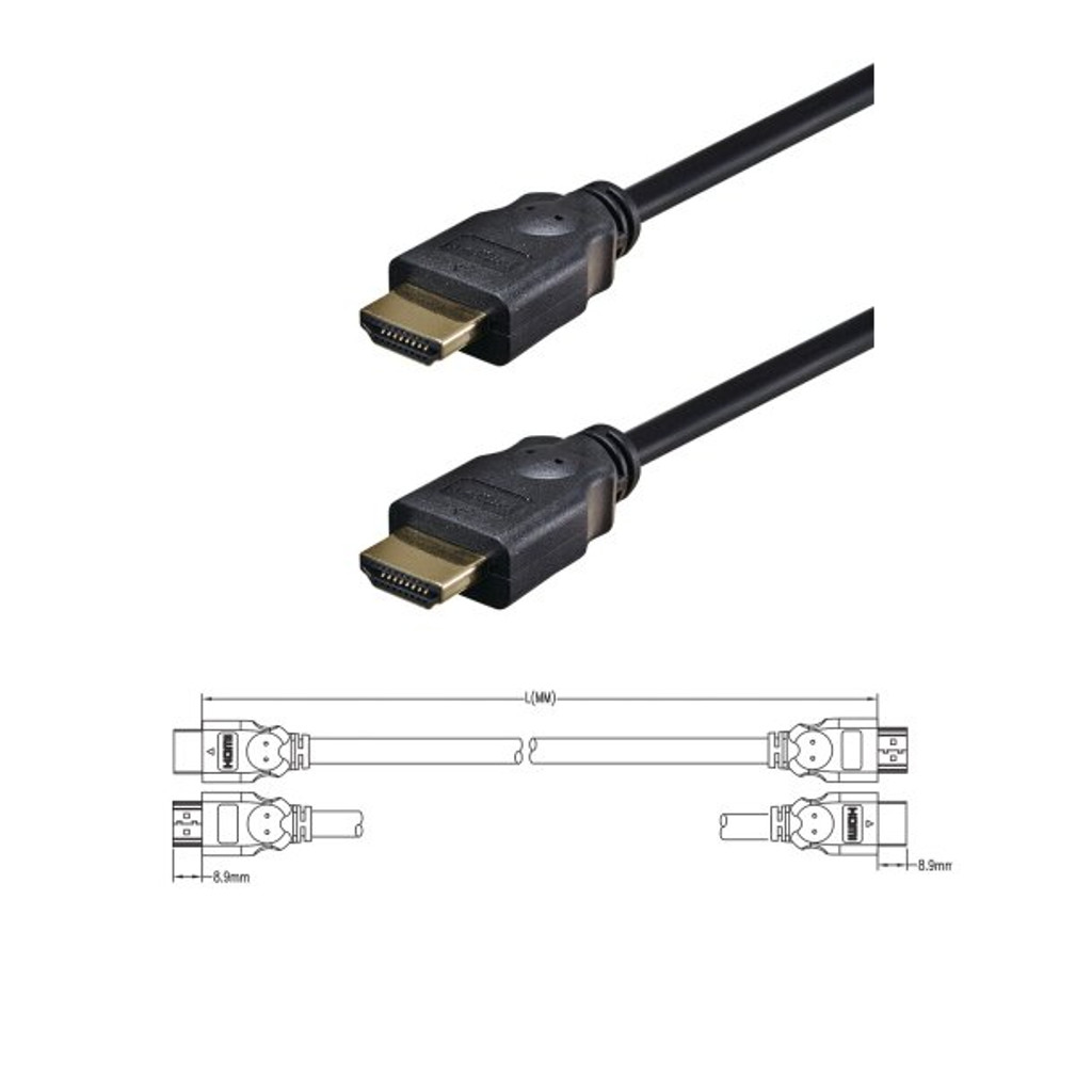 כבל Vericom hdmi® (מד 30, 6 רגל)