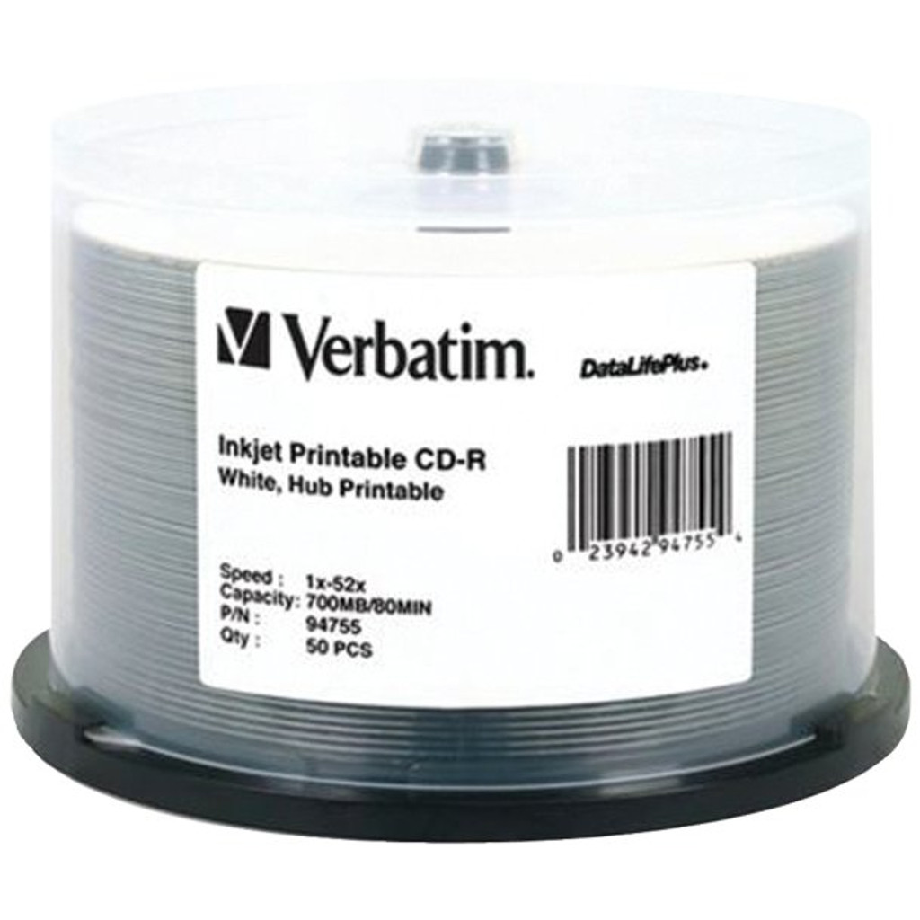 Verbatim 700 Mo 80 minutes 52x CD-R DataLifePlus®, broche de 50 ct