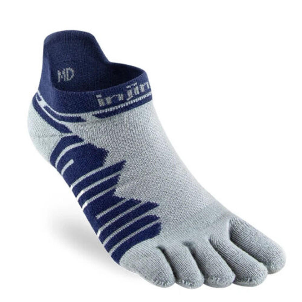 Injinji Calcetines unisex Ultra Run No-Show en cobalto Talla: Grande