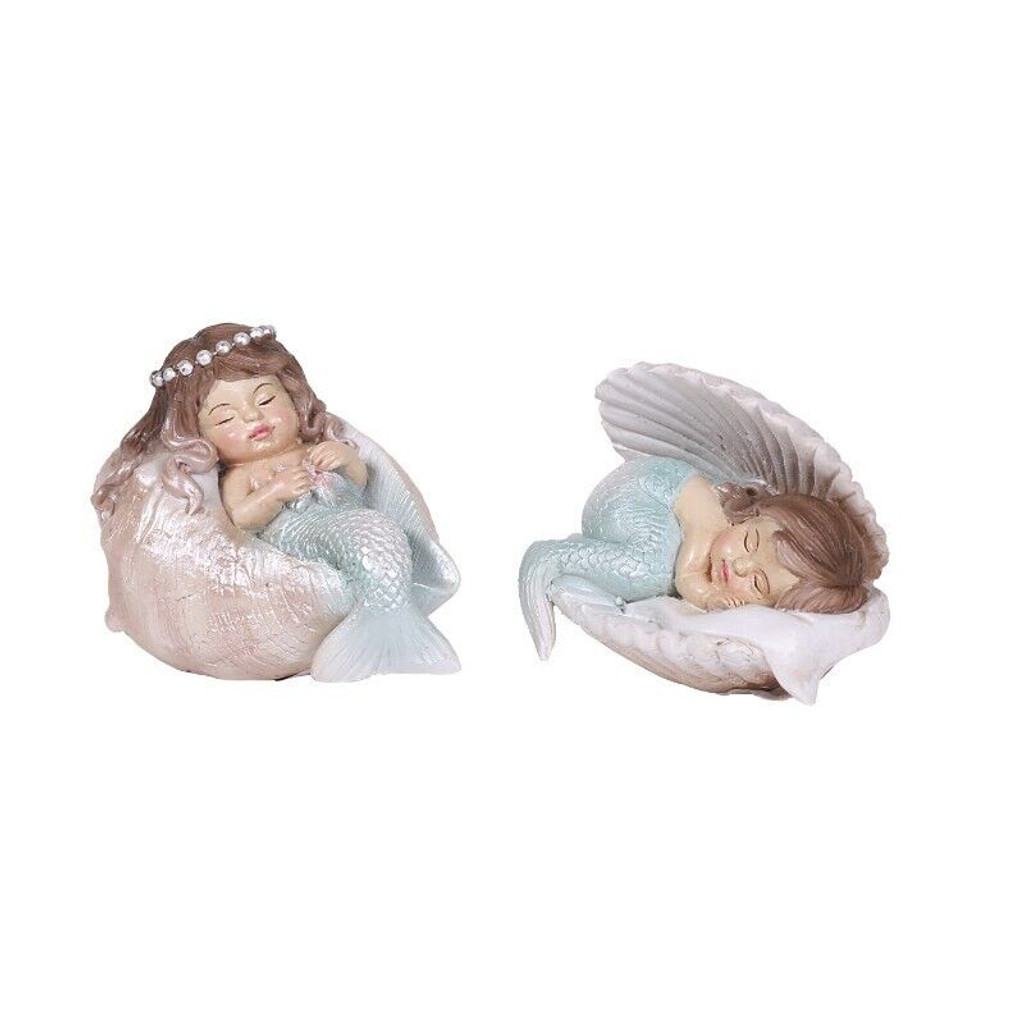 PT Mini Sleeping Mermaid Figurines - Set of 2 