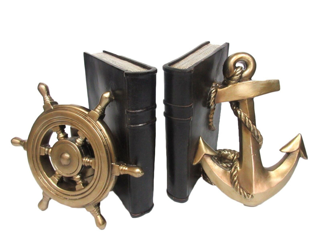 PT Decorative Nautical Books Hand Painted Resin Bookends