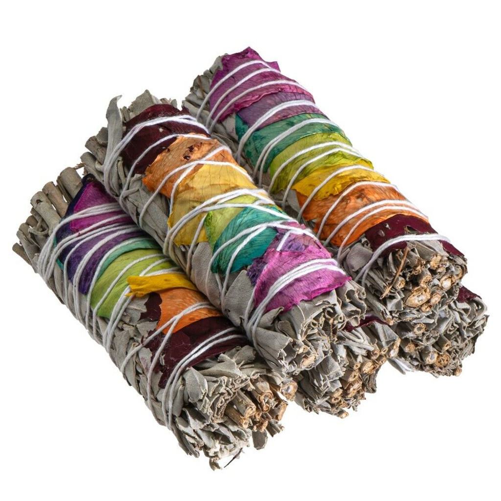 PT Chakra White Sage Smudge Sticks 4" pitkä 5 kappaleen pakkaus