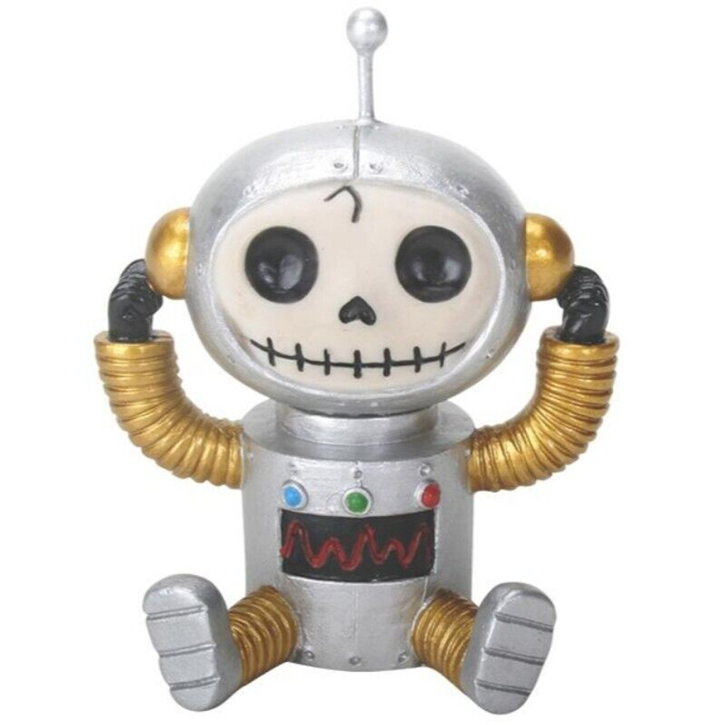 PT Furrybones Gadget the Robot Skull Resin Mini Figure