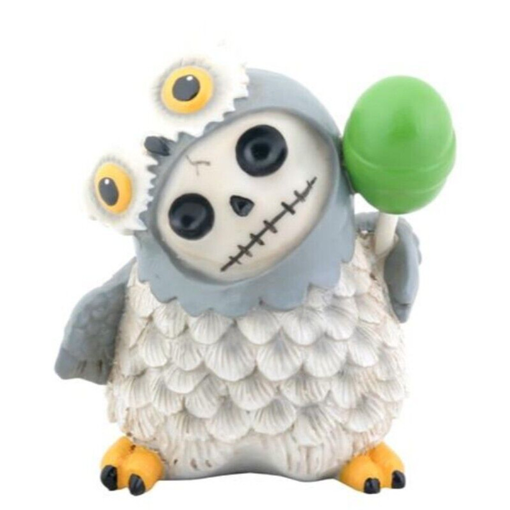 PT Furrybones Snow Hootie the Snow Owl Skull Resin Mini Figure