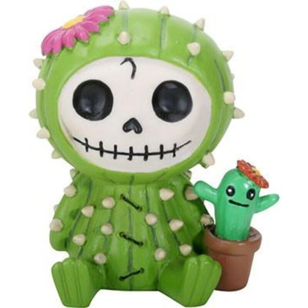 Mini figurine en résine PT Furrybones Prickle le crâne de cactus