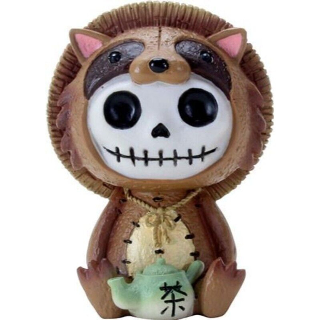 PT Furrybones Tanuki the Japanese Raccoon Dog Skull Resin Mini Figure