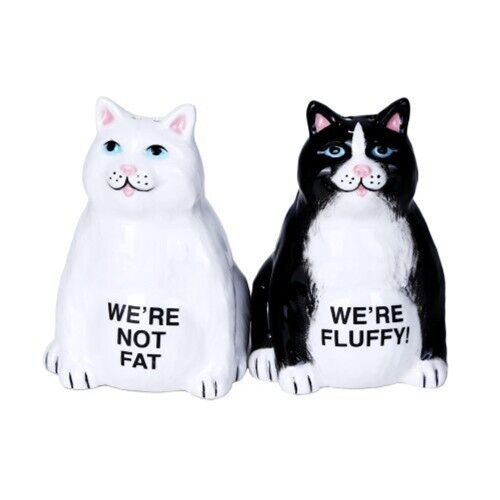 PT Not Fat Cats Salt & Pepper Shakers